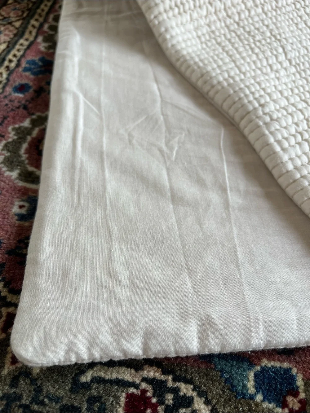 NWOT Restoration Hardware RH King Pillow Sham Ivory Quilted 100% Cotton Neutral